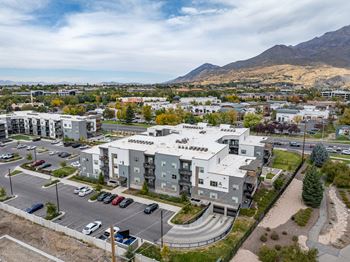 Aerial scene of property